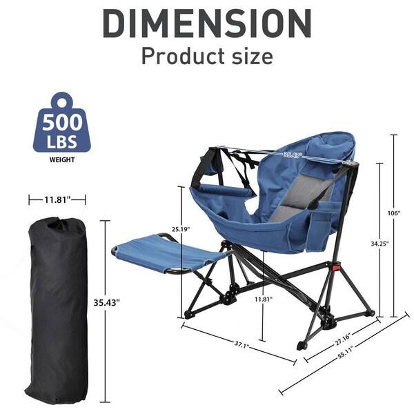 Hammock Camping Chair Blue Mesh Fabric Chair with