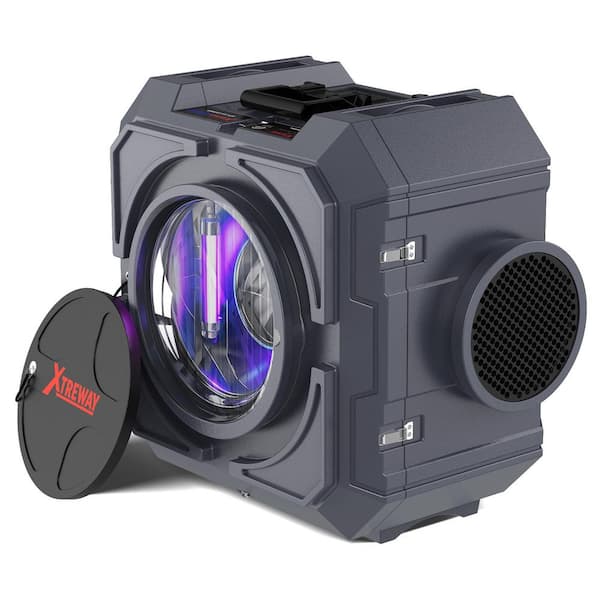 800 sq. ft. HEPA-Type Portable Air Scrubber in Gray with with 3-Stage Filtration