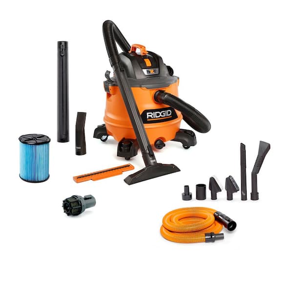14 Gal. 6.0 Peak HP NXT Shop Vacuum HD1401 Wet Dry Vac with Fine Dust Filter, Diffuser, Accessories, Car Cleaning Kit