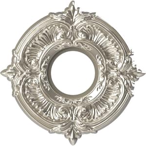 10" OD x 3-1/2" ID x 3/4" P Attica Thermoformed PVC Ceiling Medallion (Fits Canopies up to 4-1/8") in Bright Coat Chrome