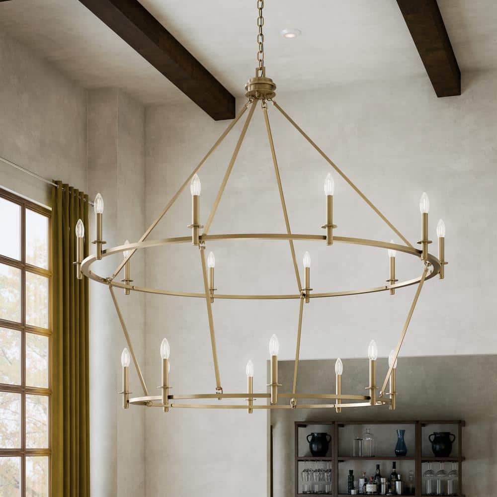 KICHLER Carrick 54.25 in. 18-Light Champagne Bronze Traditional