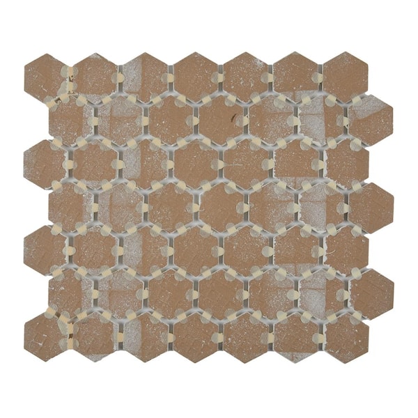 タナゴy Marazzi Moroccan Concrete Off White 11 in. x 10 in. Glazed