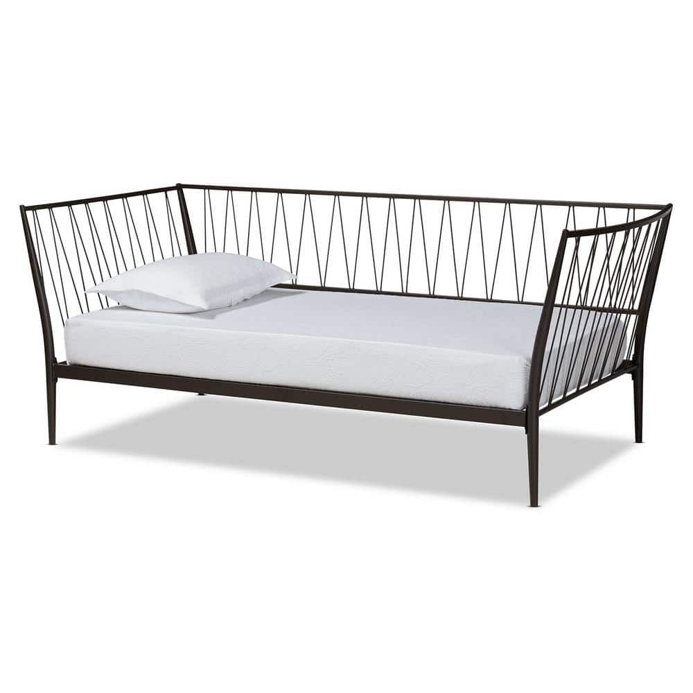 Baxton Studio Lysa Black Bronze Twin Size Daybed 194-12300-HD - The ...