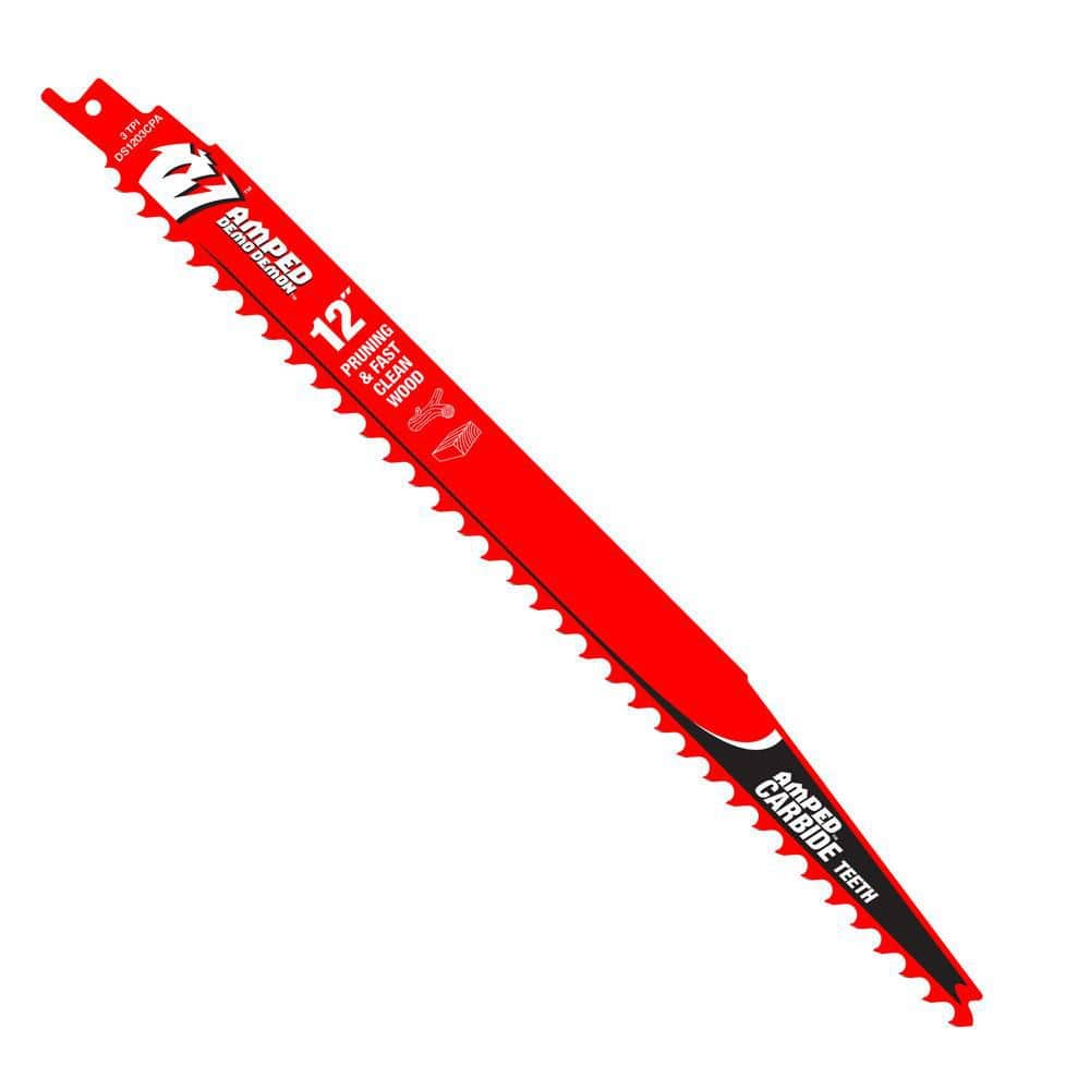 12 in. 3TPI AMPED Demo Demon Carbide Teeth Reciprocating Saw Blade for Pruning and Clean Wood (3-Pack) price history on PriceWatchPro
