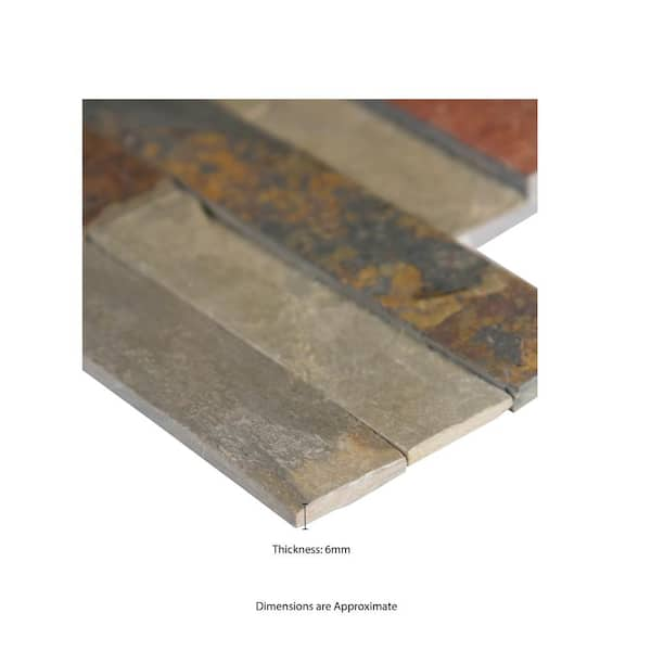 MSI Take Home Sample - Luxor Valley Brick Luxor Valley Brick 6 in. x 6 in.  Polished Multi-Surface Floor and Wall Tile SH-LV-8MM-SAM - The Home Depot