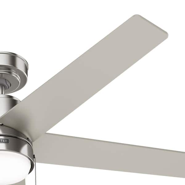 Hunter Mansilla 52 in. Indoor Brushed Nickel Standard Ceiling Fan