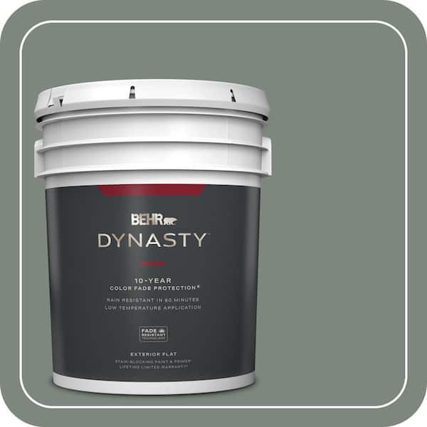 BEHR DYNASTY 5 gal. #700F-5 Wild Sage Flat Exterior Stain-Blocking Paint & Primer