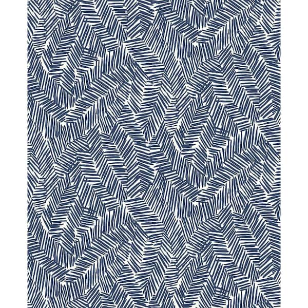 Seabrook Designs Navy Blue Lush Nonwoven Paper Non-Pasted Wallpaper Roll (Covers 57.5 sq. ft.)