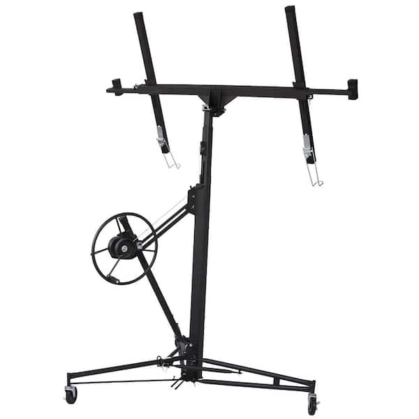 Drywall Lift Panel 11 ft. Lift Drywall Panel Hoist Jack Lifter in Black