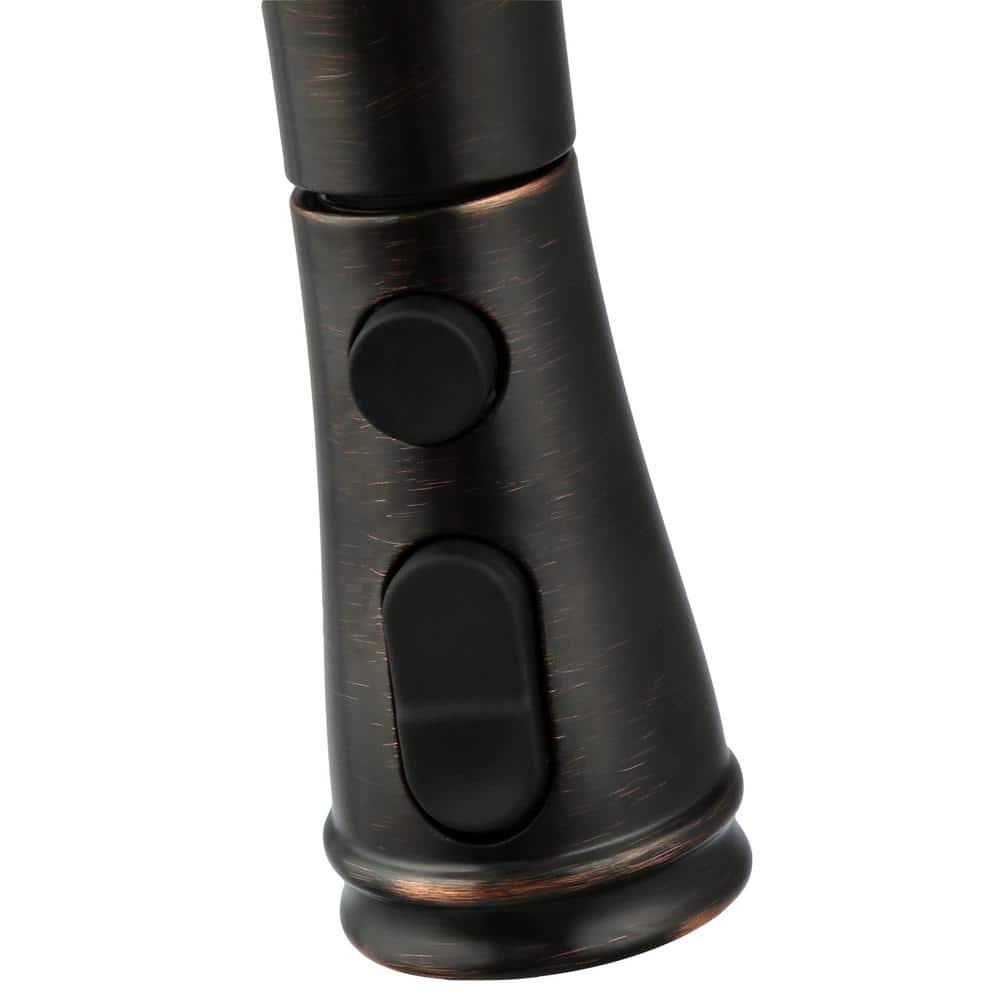 Oil-Rubbed Bronze Pull-Down Kitchen Faucet with Spray
