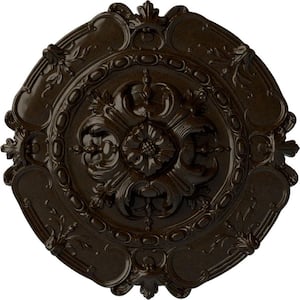 2-3/8 in. x 16-1/2 in. x 16-1/2 in. Polyurethane Southampton Ceiling Medallion, Bronze