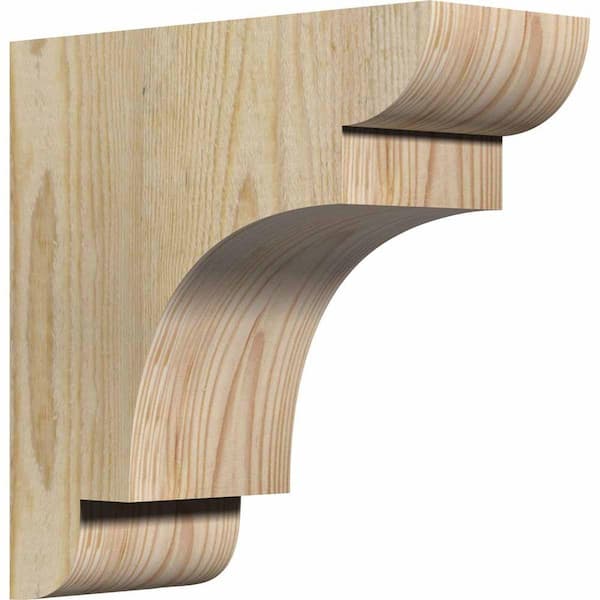 Ekena Millwork 4 in. x 10 in. x 10 in. Douglas Fir New Brighton Rough Sawn Corbel