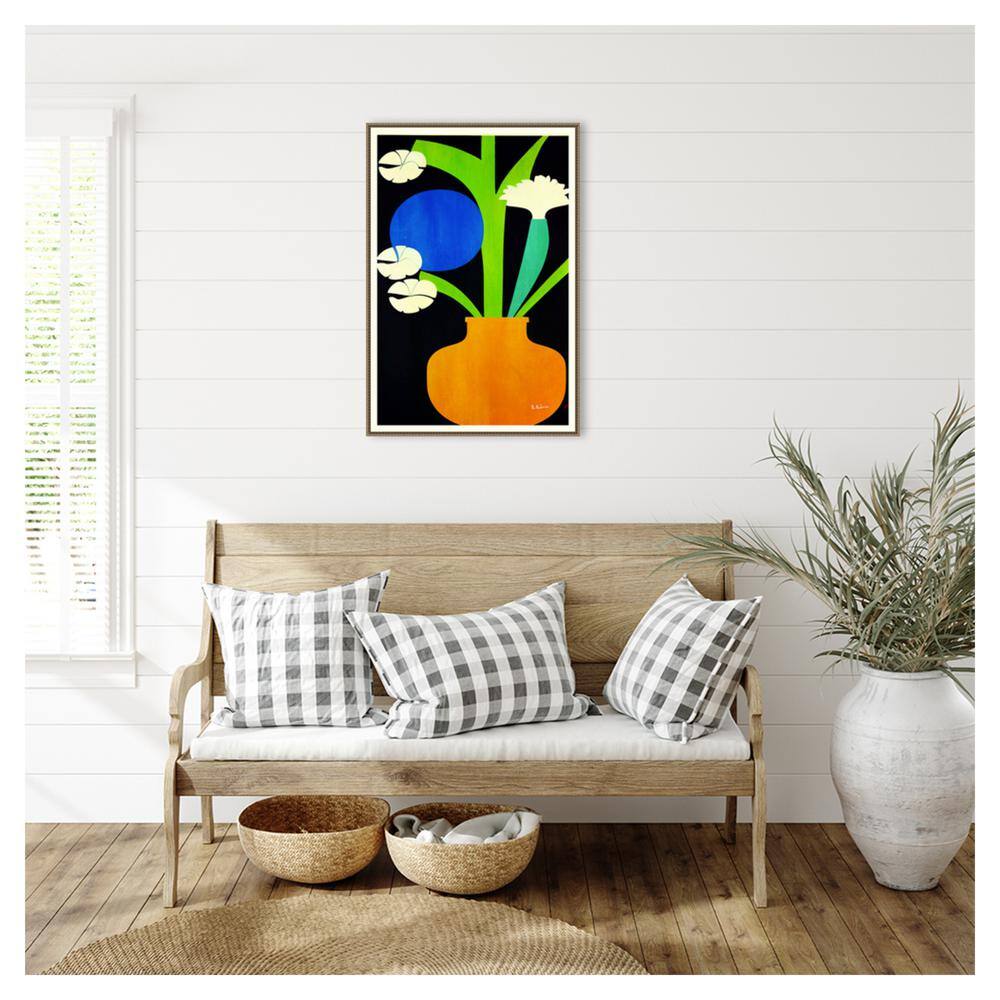 Berlin Blooms Vibrant Abstract Framed Canvas Print