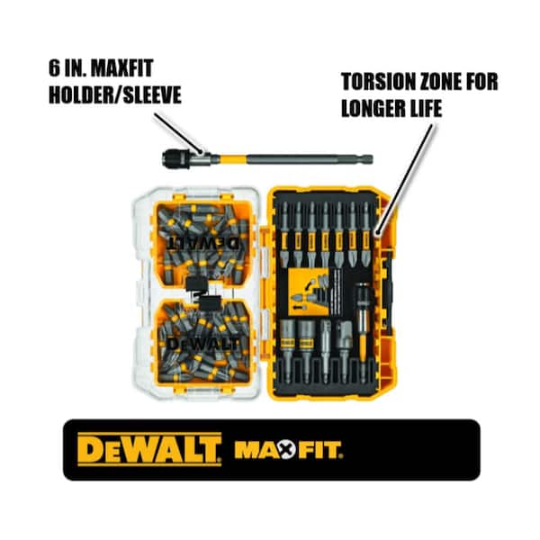 DEWALT MAXFIT Steel Screwdriving Set (60-Piece) with Black and