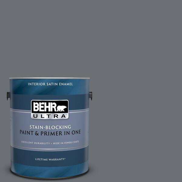 BEHR ULTRA 1 gal. #UL260-21 Antique Tin Satin Enamel Interior Paint and Primer in One