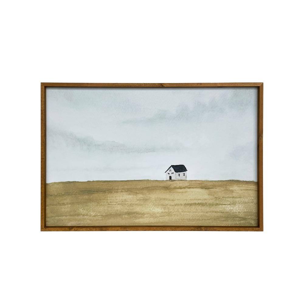 "Rural Home" by Gallery 57 Wood Framed Canvas Nature Art Print 24 in. x