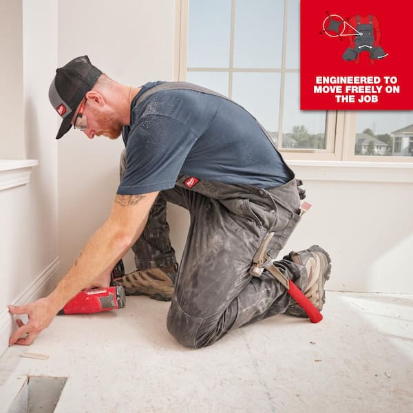 Milwaukee Men's Gray 34 in. x 32 in. FREEFLEX Unlined Bib Overalls M850G-3432