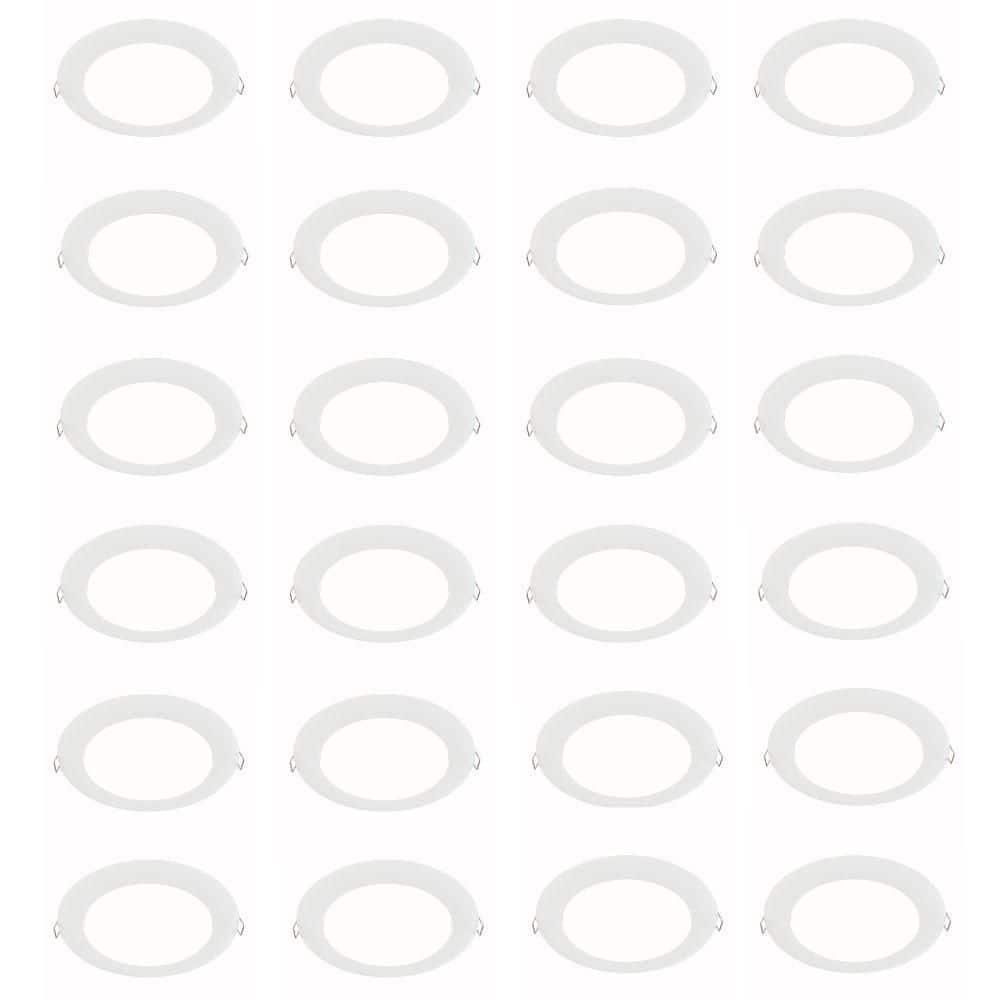 6 in. Adjustable CCT New Construction and Remodel IC Rated Dimmable Integrated LED Recessed Light Trim 24-Pack price history on PriceWatchPro