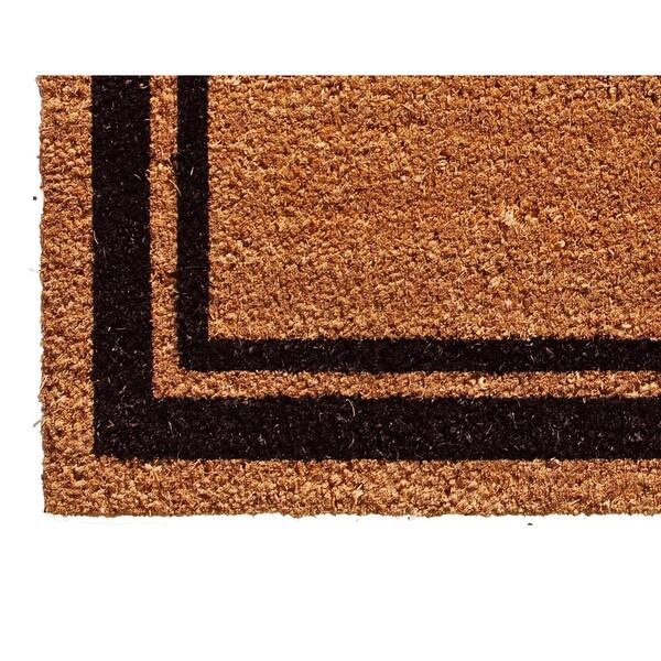 Black Border Monogram Door Mat 18 in. x 30 in. (Letter G)