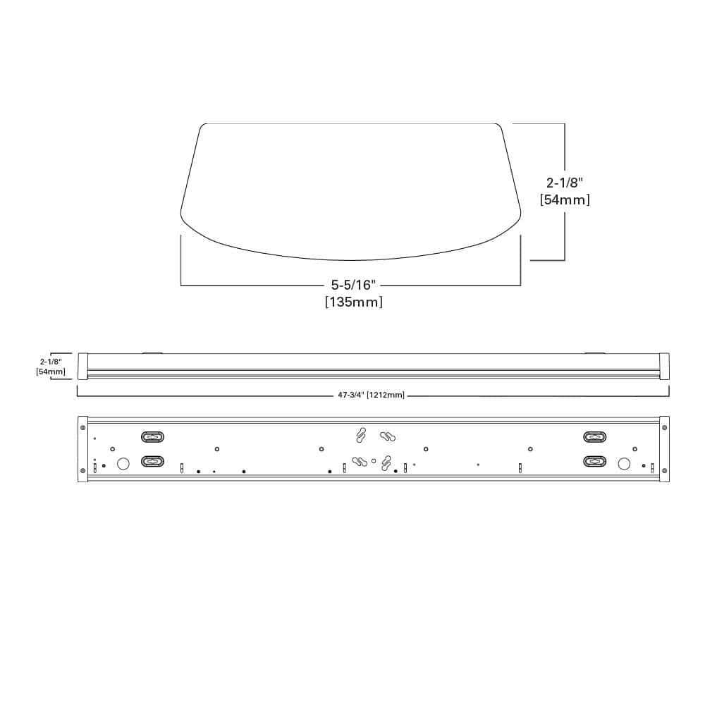Metalux 48" White Steel LED Wraparound Light Fixture