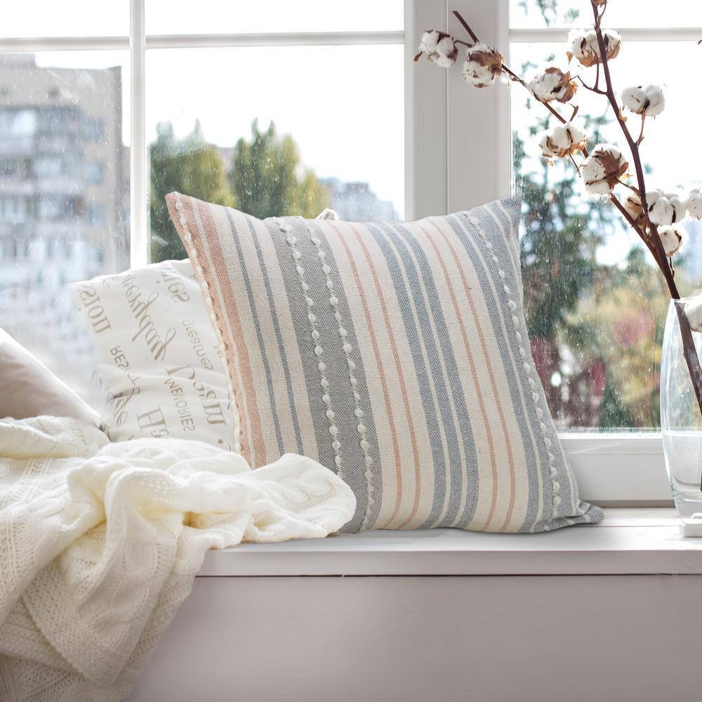 Rajani Home Sophiia Striped Cotton Throw Pillow