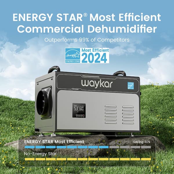 130 pt. 7,500 sq. ft. Energy Star Bucketless Commercial Industrial Dehumidifier in Black with Pump for Basement