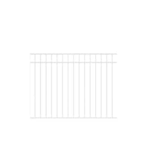 Natural Reflections Standard-Duty 4-1/2 ft. H x 6 ft. W White Aluminum Pre-Assembled Fence Panel