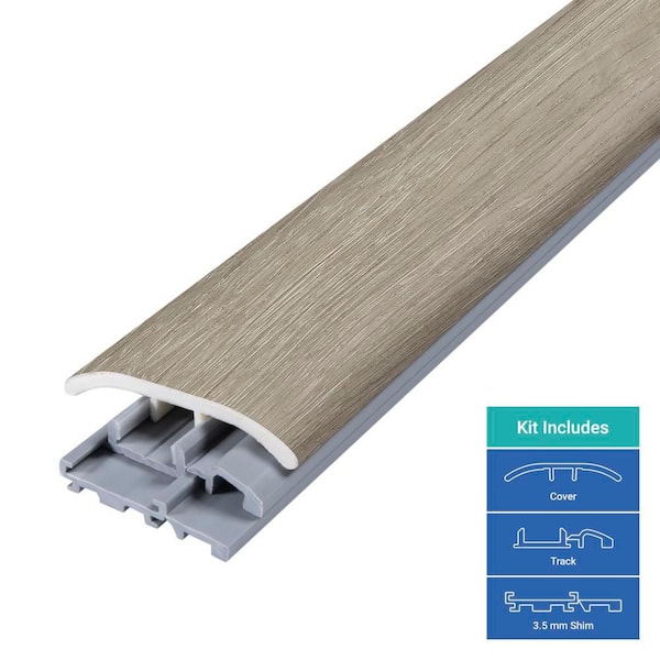 Moonstone 0.31 in. T x 2 in. W x 78.7 in. L Vinyl 4-in-1 Molding