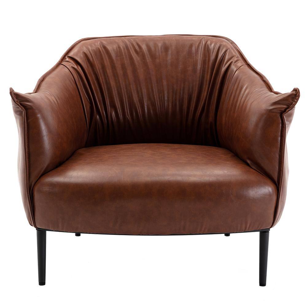 KINWELL Brown Barrel Chair MLA000707BROWN The Home Depot