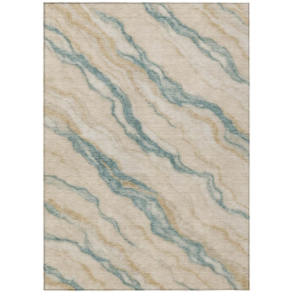 Chantille Machine Washable Indoor/Outdoor Abstract ACN2953 Ivory 10 ft. x 14 ft. Area Rug