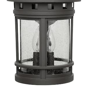 Sedona 16.25 in. Oil Rubbed Bronze 3-Light Outdoor Line Voltage Wall Sconce with No Bulbs Included