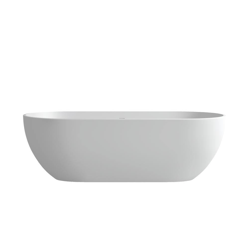 Zeus Ruta In X In Soaking Bathtub With Center Drain In Matt White Zeusfs The