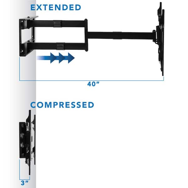 MOUNT-IT! Full Motion TV Wall Mount with Extra Long Extension for