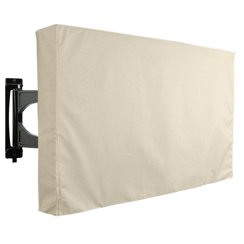 55 in. - 58 in. Beige Outdoor TV Universal Weatherproof Protector Cover -  KHOMO GEAR, GER-1034