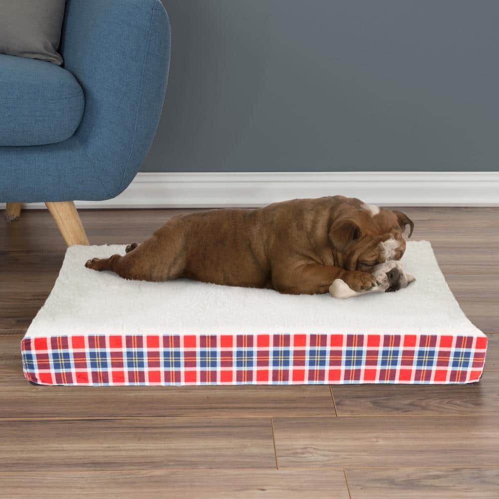 Orthopedic Dog Bed with Memory Foam and Sherpa Top Removable, Machine Washa