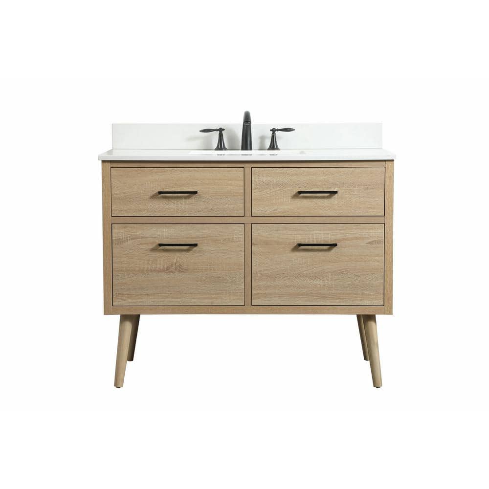Simply Living 42 in. W x 22 in. D x 33.5 in. H Bath Vanity in Mango Wood wi