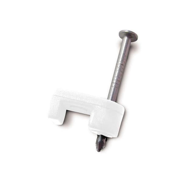 3/16 in. Polyethylene Low-Volt Staples, White (25-Pack)