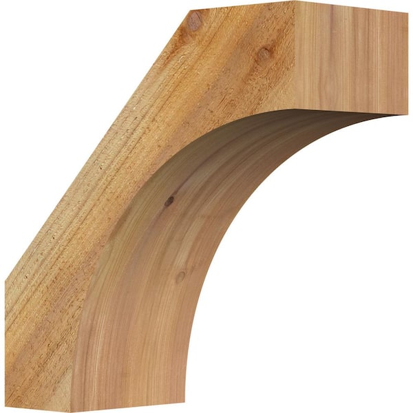 Ekena Millwork 6"W x 14"D x 14"H Westlake Rough Sawn Knee Brace, Western Red Cedar