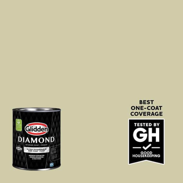 Glidden Diamond 1 qt. PPG1114-3 Canary Grass Eggshell Interior Paint with Primer