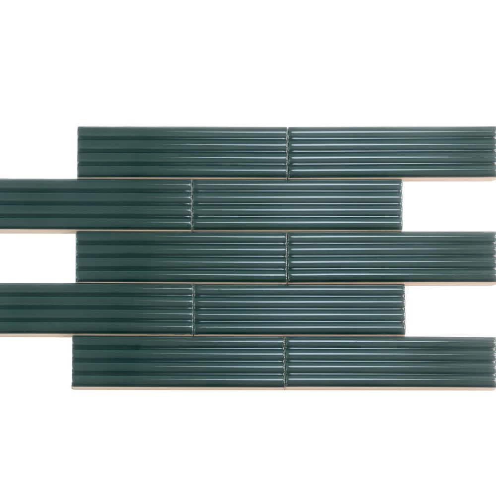 Green Glossy Ceramic Subway Tile for Kitchen and Bathroom