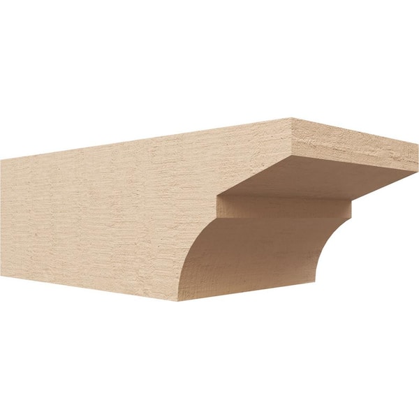 Ekena Millwork 6-in. x 4-in. x 12-in. Monterey Woodgrain, Primed Tan Timberthane Polyurethane Rafter Tail Brace