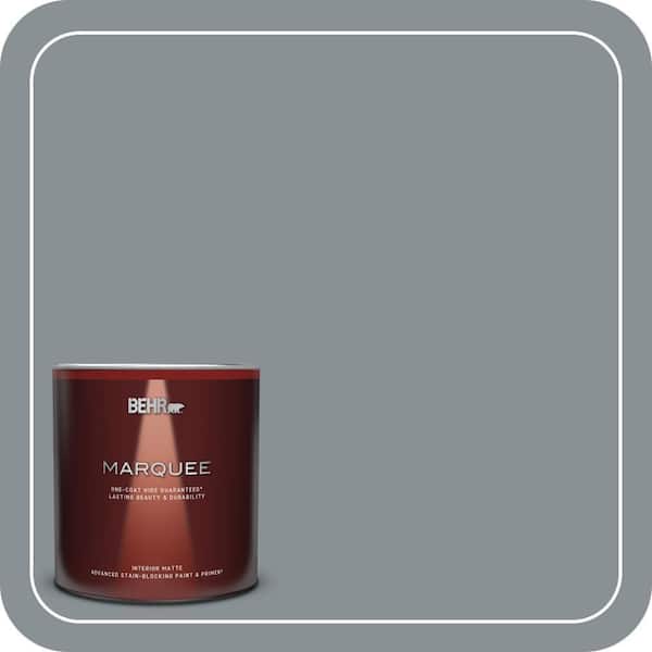 BEHR MARQUEE 1 qt. #MQ5-29 Gotham Gray One-Coat Hide Matte Interior Paint & Primer