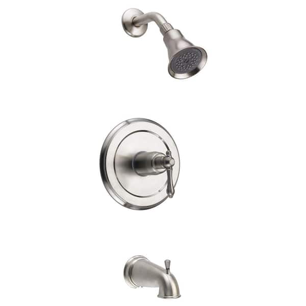 Fontaine Bellver Single-Handle 1-Spray Tub and Shower Faucet in Brushed Nickel (Valve Included)