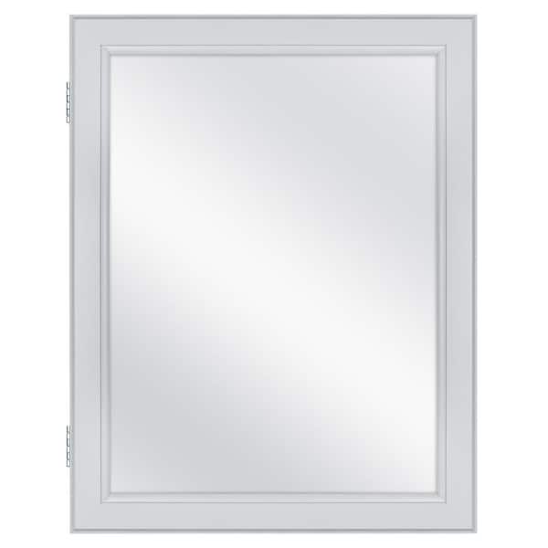 Photo 1 of 15.12 in. W x 19.25 in. H Gray Framed Surface Mount or Recessed Medicine Cabinet with Mirror