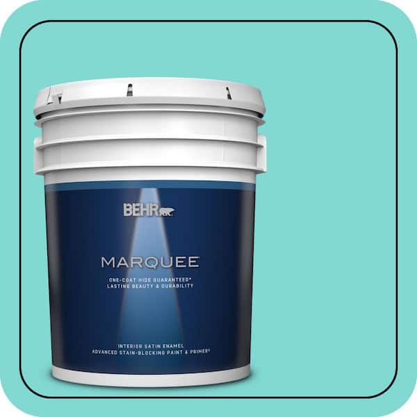 BEHR MARQUEE 5 gal. #MQ4-22 Key Largo One-Coat Hide Satin Enamel Interior Paint & Primer
