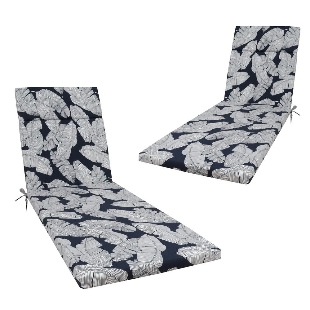 23 x 20 Outdoor Chaise Lounge Chair Cushion 2-Pieces with Ties and Back, fo