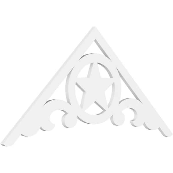 Ekena Millwork Austin 1 in. D x 27-1/2 in. W x 60 in. L Signature Urethane Gable Pediment