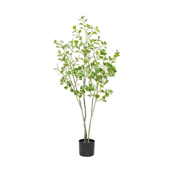 Unbranded 3. 9FT Artificial Ficus Tree, Large Simulated Ficus Tree With Smooth And Shiny Leaves Home Decor