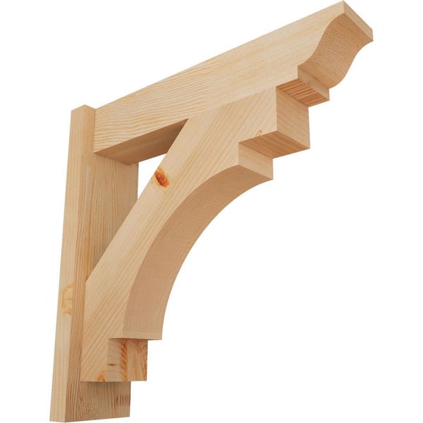 Ekena Millwork 6 in. x 22 in. x 22 in. Merced Traditional Smooth Douglas Fir Outlooker