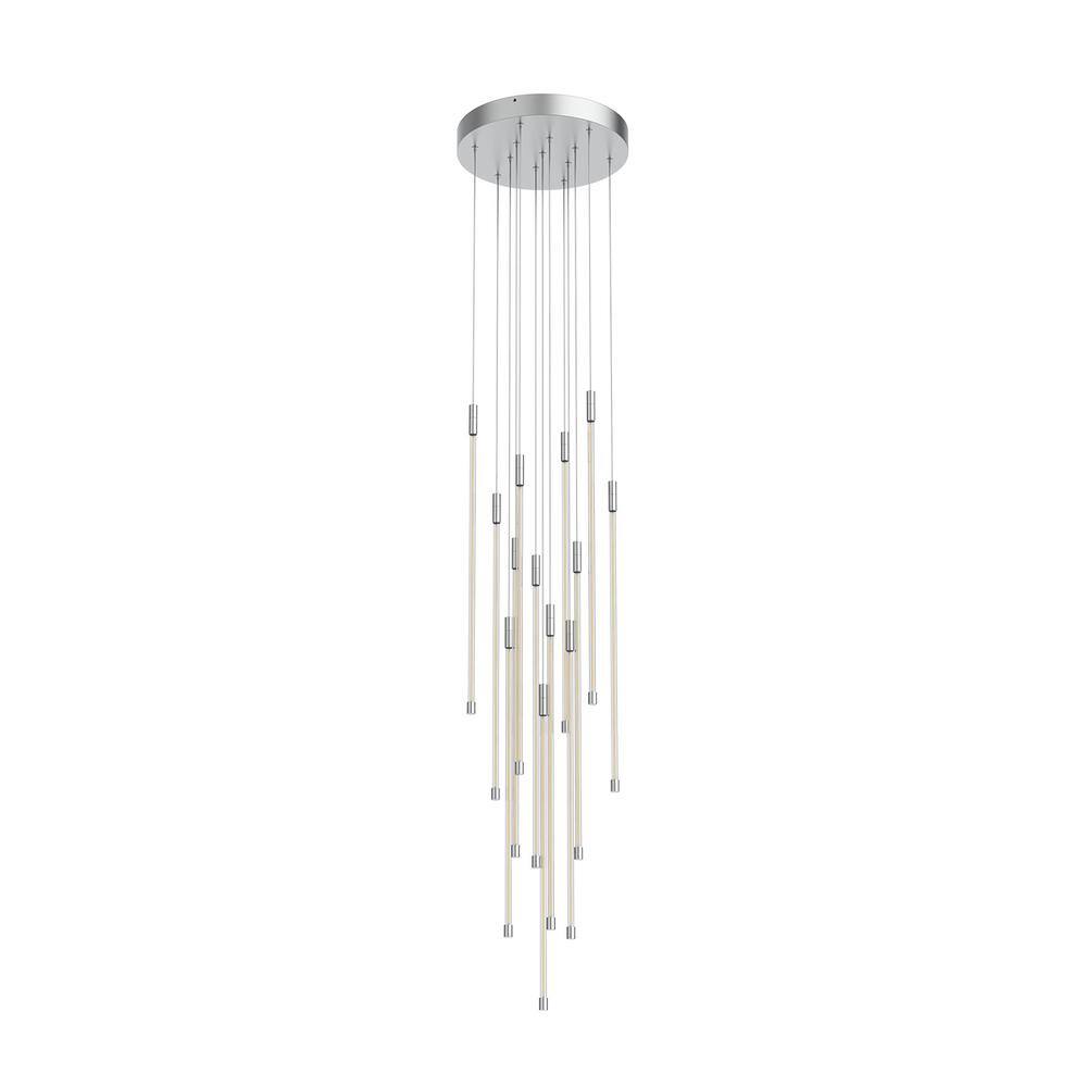 Stella 26.75" Chrome Alabaster Contemporary Table Lamp